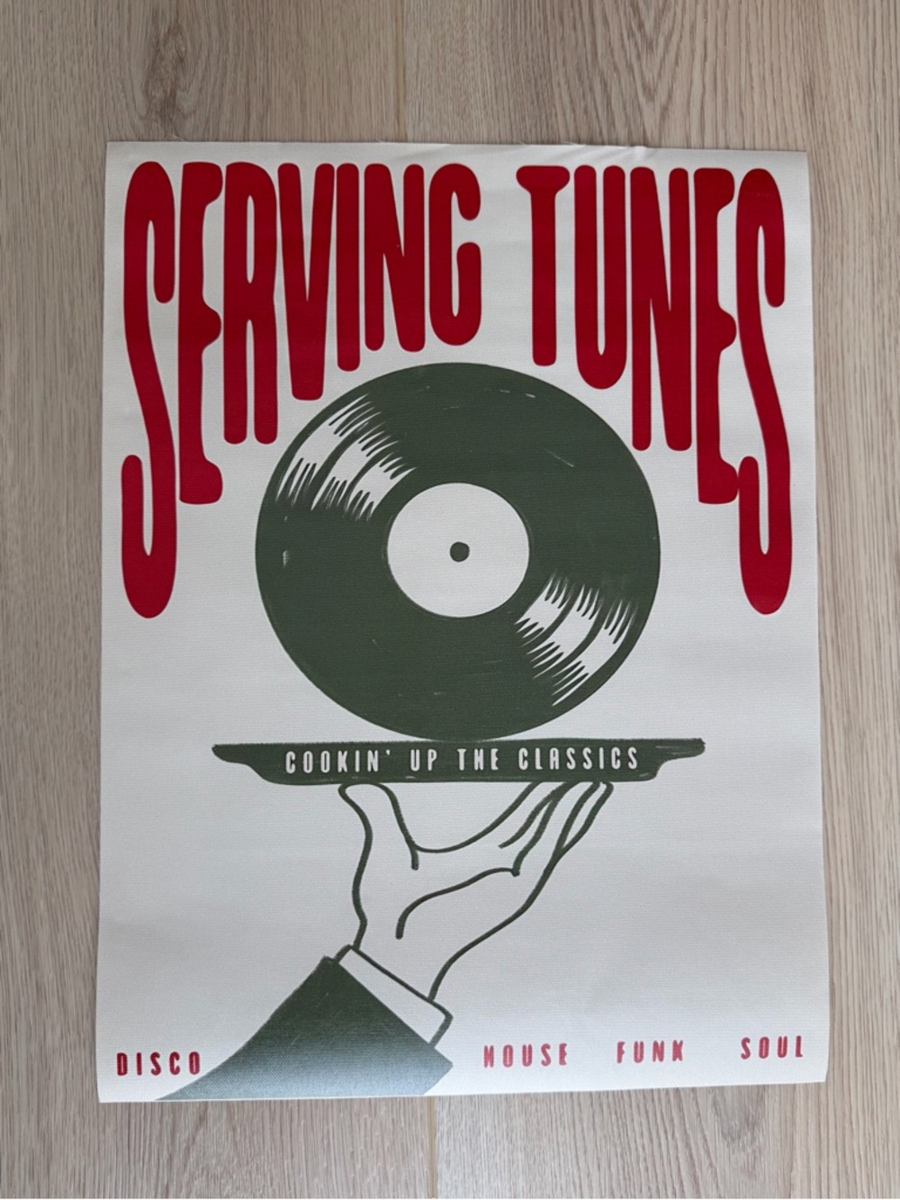 Serving Tunes Canvas Art Print Poster